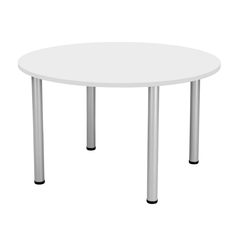 One Fraction Plus Circular Meeting Table - White - NWOF