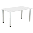 One Fraction Plus Rectangular Meeting Table - White - NWOF