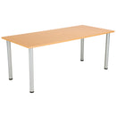 One Fraction Plus Rectangular Meeting Table - Beech - NWOF