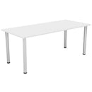 One Fraction Plus Rectangular Meeting Table - White - NWOF
