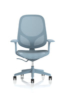 Tutti Mesh Medium Back Task Operator Office Chair With Arms - Blue - NWOF