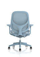 Tutti Mesh Medium Back Task Operator Office Chair With Arms - Blue - NWOF