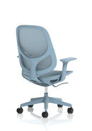 Tutti Mesh Medium Back Task Operator Office Chair With Arms - Blue - NWOF