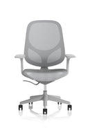 Tutti Mesh Medium Back Task Operator Office Chair With Arms - Grey - NWOF
