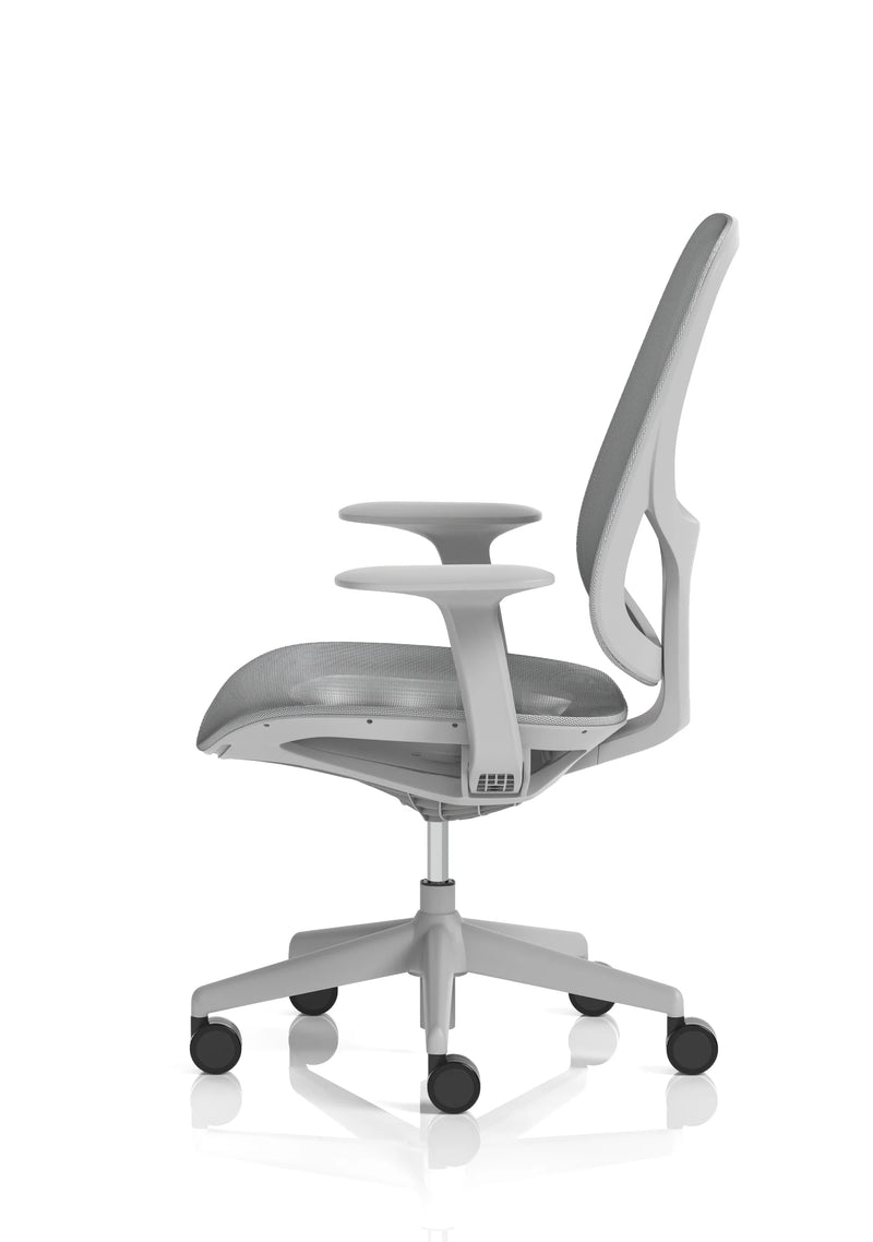 Tutti Mesh Medium Back Task Operator Office Chair With Arms - Grey
