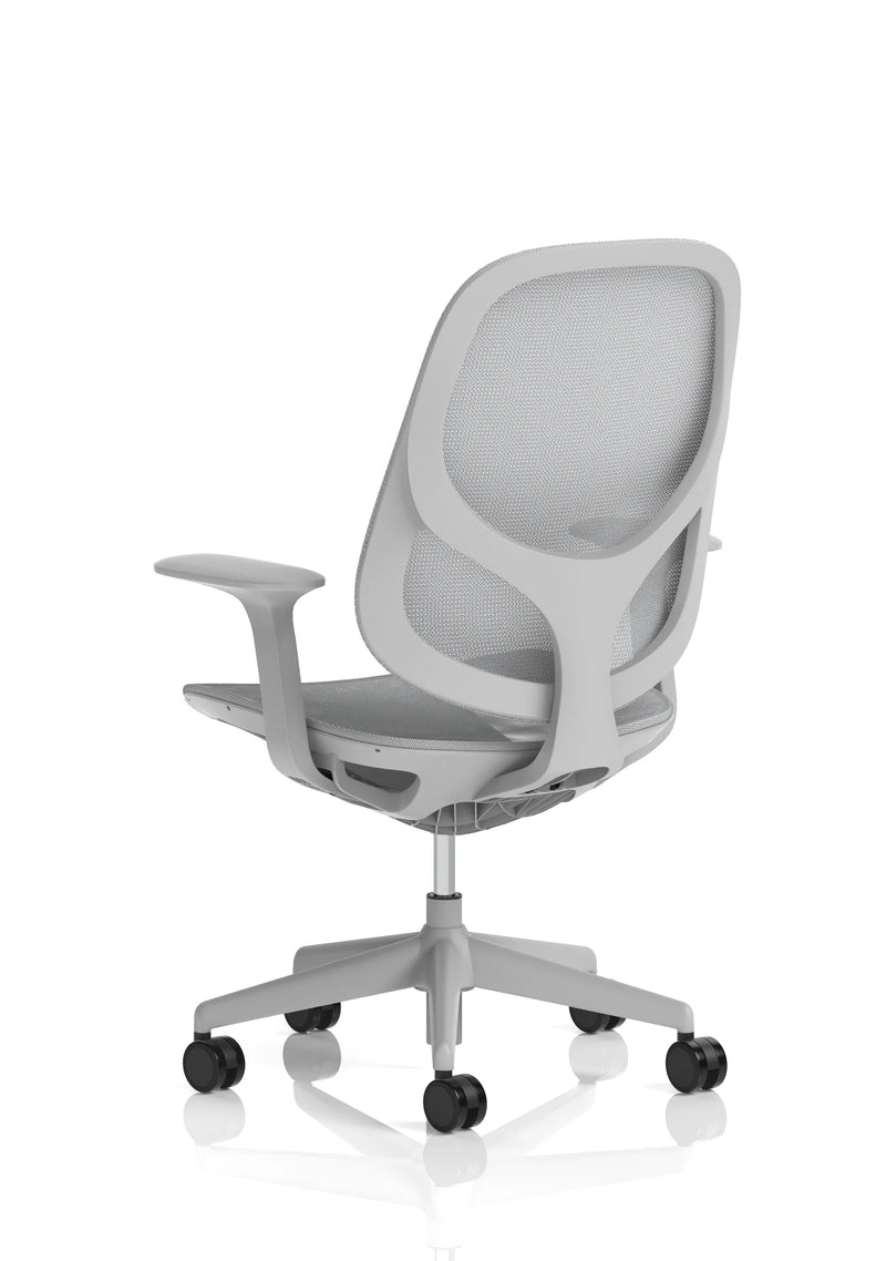 Tutti Mesh Medium Back Task Operator Office Chair With Arms - Grey