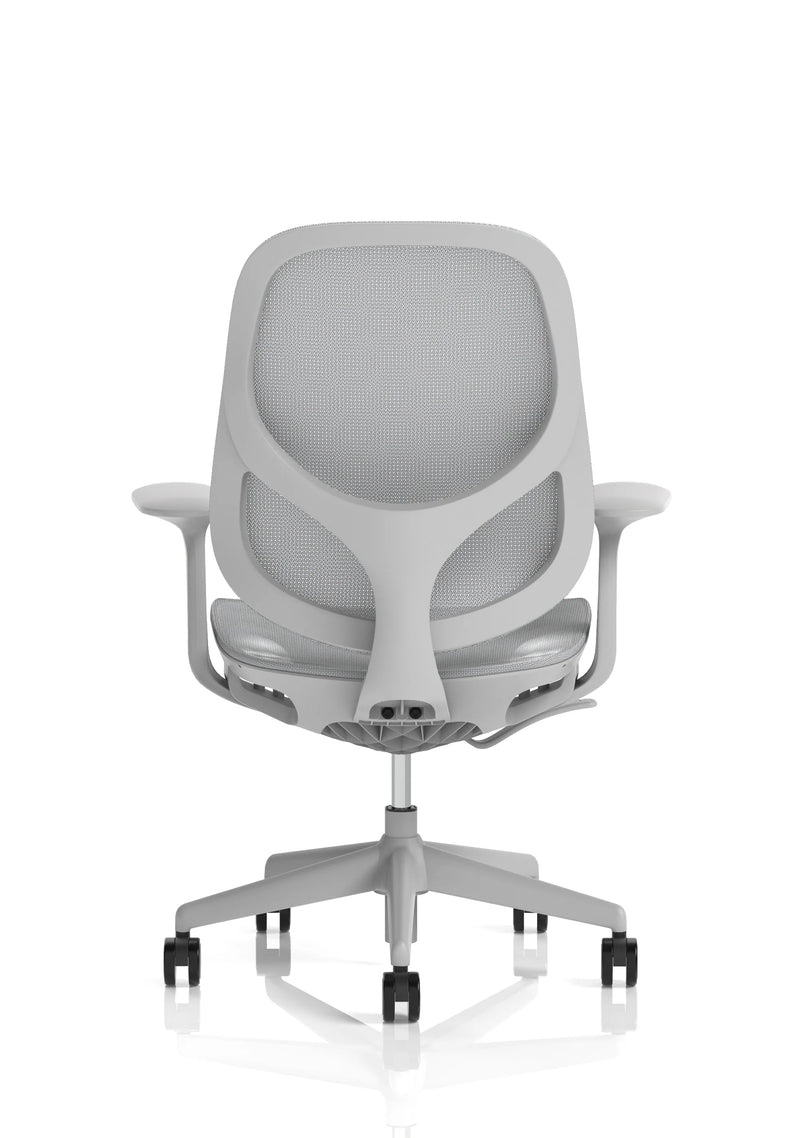 Tutti Mesh Medium Back Task Operator Office Chair With Arms - Grey