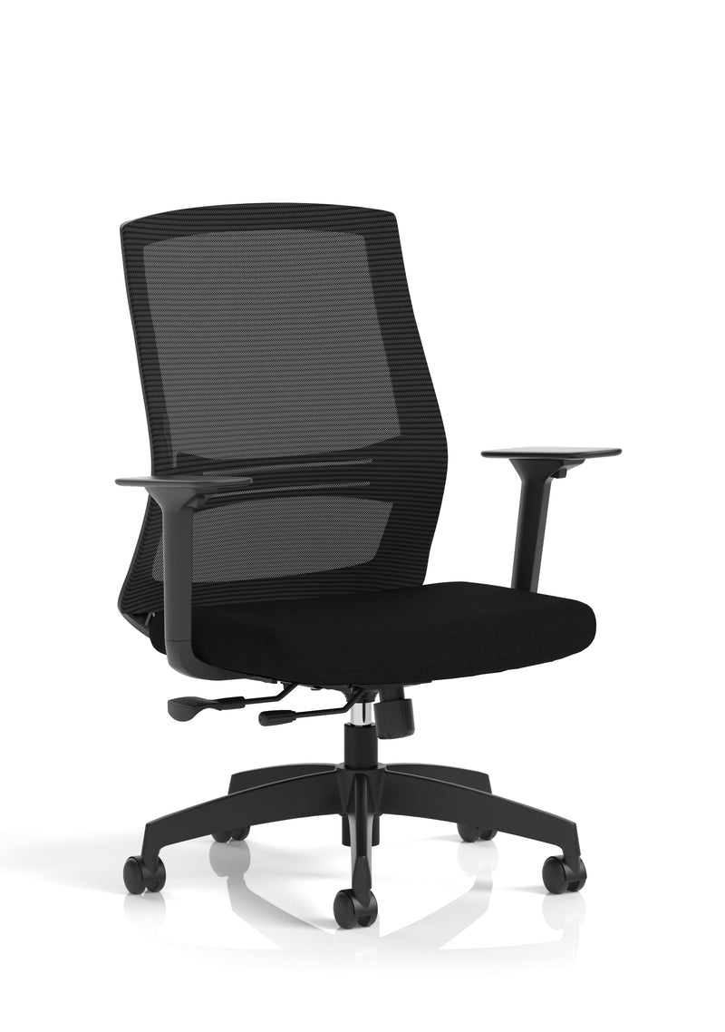 Ventra Mesh Back Task Operator Office Chair Height Adjustable Arms - Black