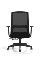 Ventra Mesh Back Task Operator Office Chair Height Adjustable Arms - Black - NWOF