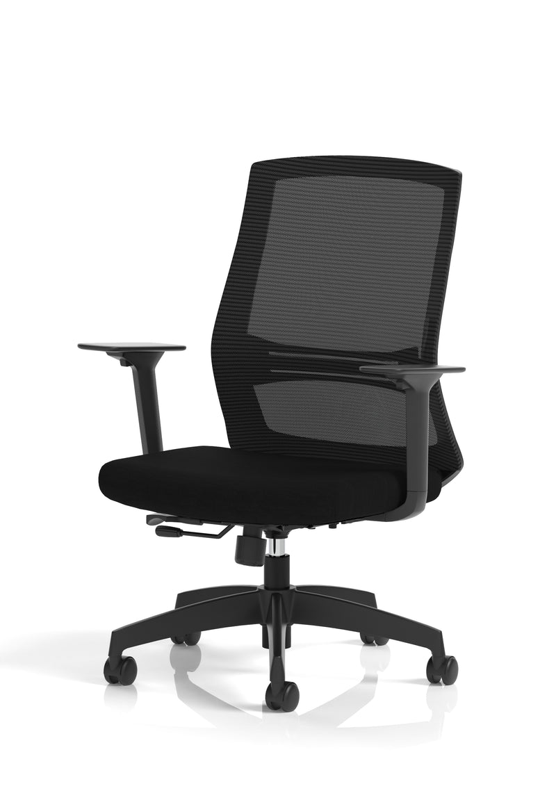 Ventra Mesh Back Task Operator Office Chair Height Adjustable Arms - Black