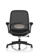 Dynamic Crew 2 Task Operator Mesh Back Chair with ergonomic design and adjustable features, shown in black fabric.