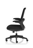 Dynamic Crew 2 Task Operator Mesh Back Chair with adjustable armrests and ergonomic design, shown in black fabric.