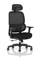 Dynamic Rowan mesh back office chair with ergonomic design, black mesh upholstery, and adjustable armrests.