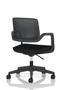 Dynamic Cosmo Task Operator Chair with ergonomic design, adjustable armrests, and cushioned seat for comfortable office use.