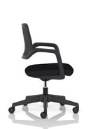 Dynamic Cosmo Task Operator Chair with adjustable armrests and ergonomic design, featuring black fabric upholstery and a sturdy base.