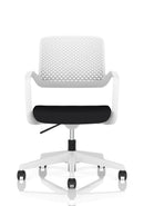 Dynamic Cosmo Task Operator Chair with adjustable armrests, black fabric seat, and ergonomic design for office comfort.