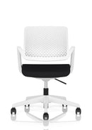 Dynamic Cosmo Task Operator Chair with adjustable arms and lumbar support, featuring black upholstery and ergonomic design.
