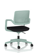 Dynamic Cosmo Task Operator Chair with adjustable armrests and ergonomic design, shown from a side angle.