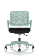 Dynamic Cosmo Task Operator Chair with adjustable armrests and ergonomic design, featuring black mesh and cushioned seat.