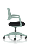Dynamic Cosmo Task Operator Chair with adjustable height, ergonomic design, and black fabric upholstery.