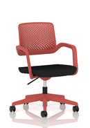 Dynamic Cosmo Task Operator Chair with adjustable height and ergonomic design, featuring black mesh and padded armrests.