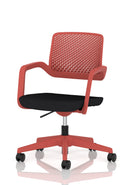 Dynamic Cosmo Task Operator Chair with ergonomic design and adjustable features, shown in black fabric with armrests.