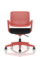 Dynamic Cosmo Task Operator Chair with adjustable armrests and ergonomic design, featuring a black fabric seat and chrome base.