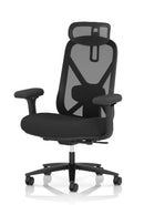Dynamic Conrow heavy-duty task operator chair with headrest, featuring adjustable height and ergonomic design for comfort.