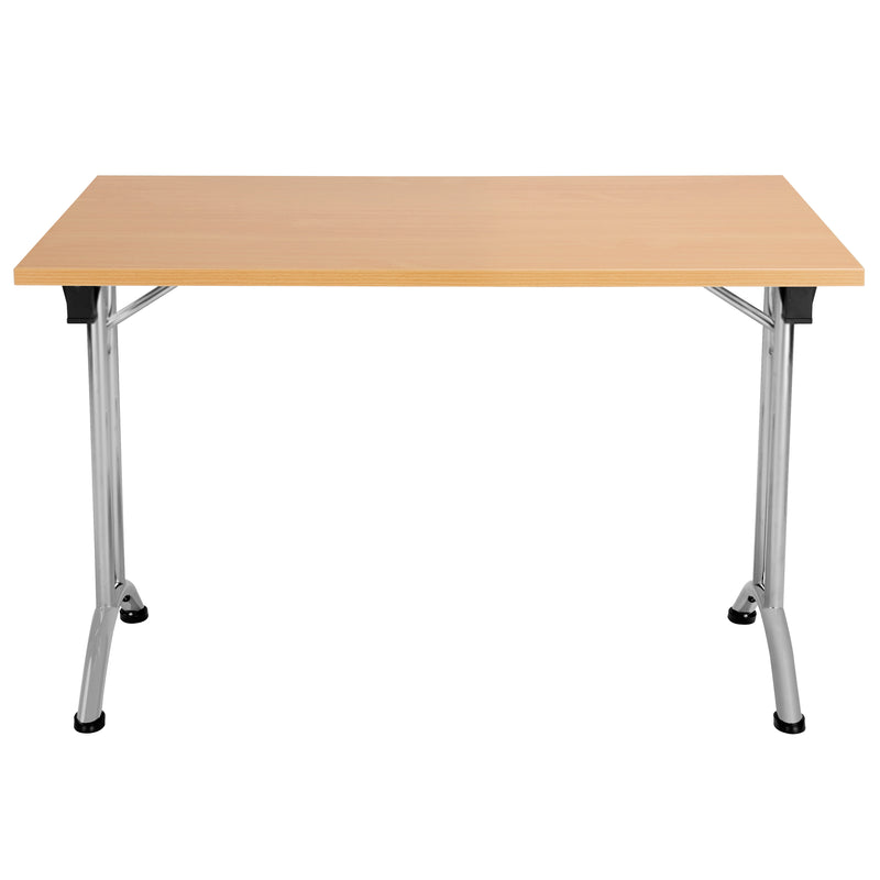 One Union Rectangular Folding Table - Beech - NWOF