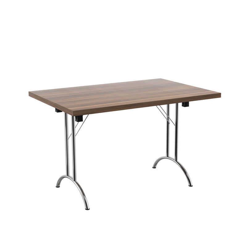 One Union Rectangular Folding Table - Walnut - NWOF