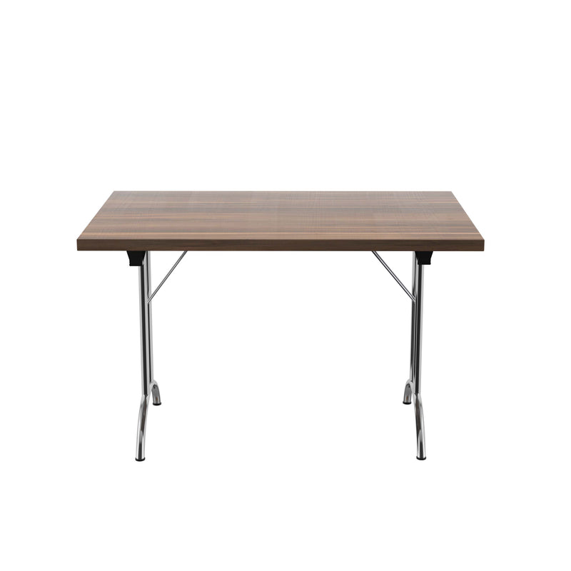 One Union Rectangular Folding Table - Walnut - NWOF