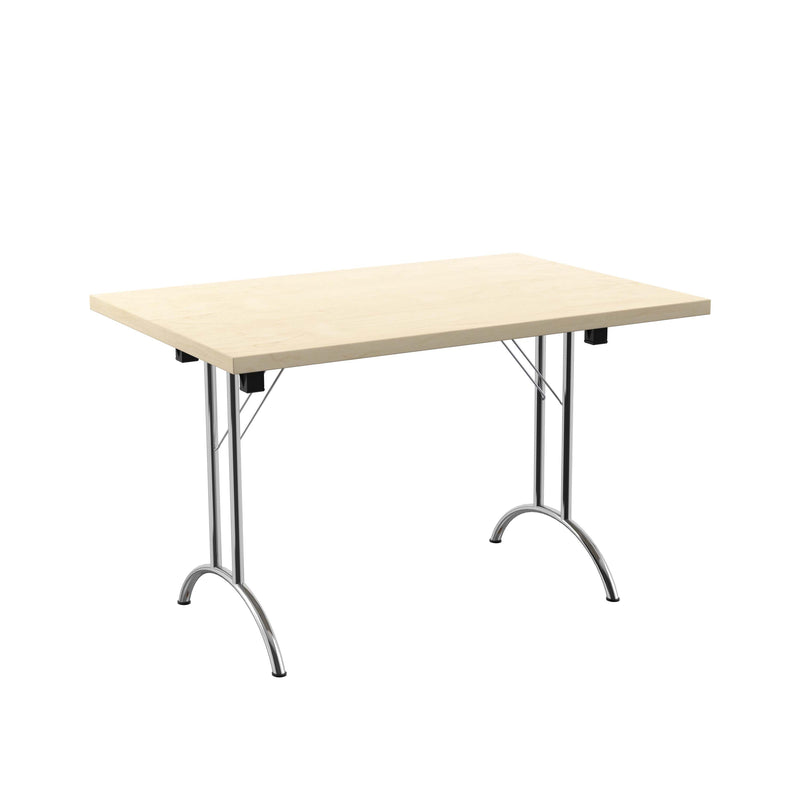 One Union Rectangular Folding Table - Maple - NWOF