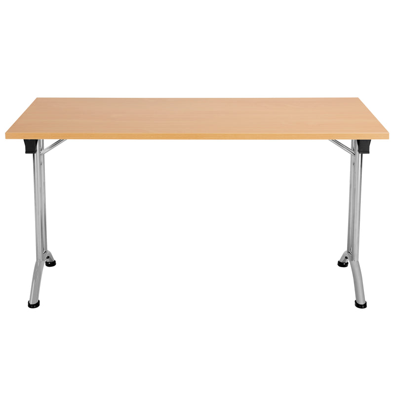 One Union Rectangular Folding Table - Beech - NWOF