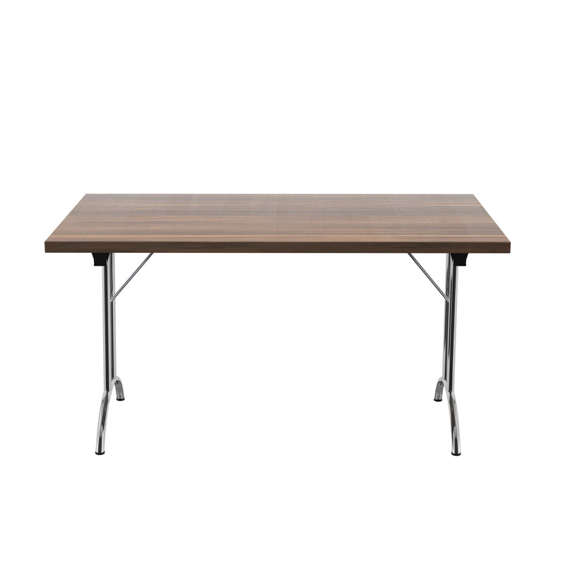 One Union Rectangular Folding Table - Walnut - NWOF