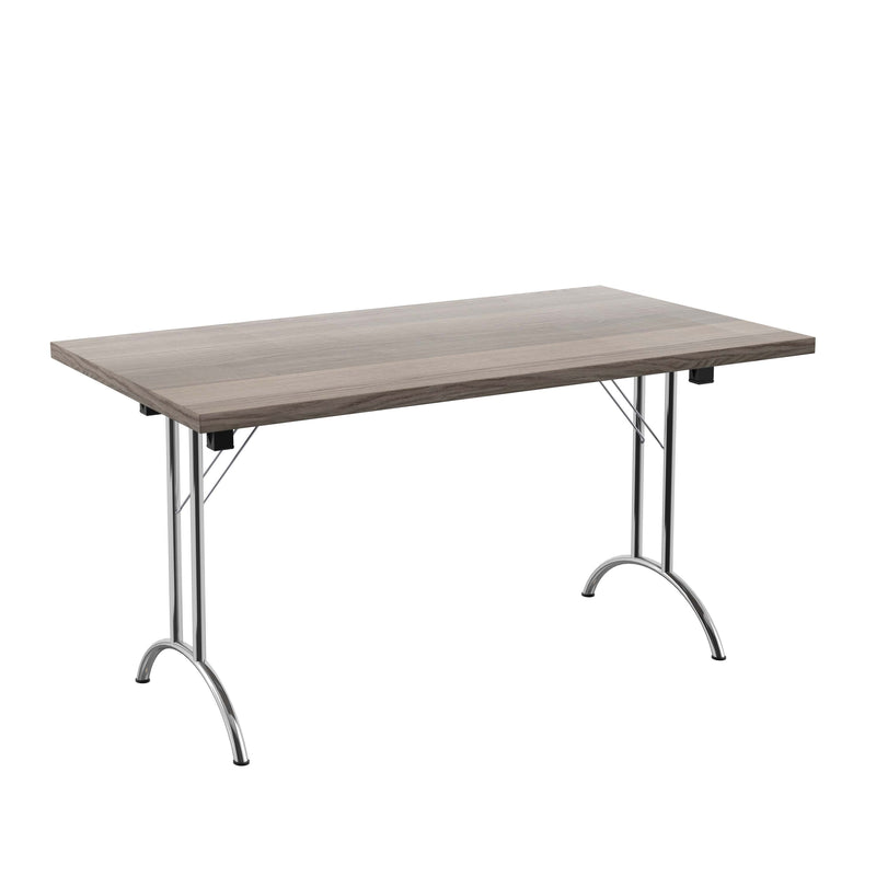 One Union Rectangular Folding Table - Grey Oak - NWOF