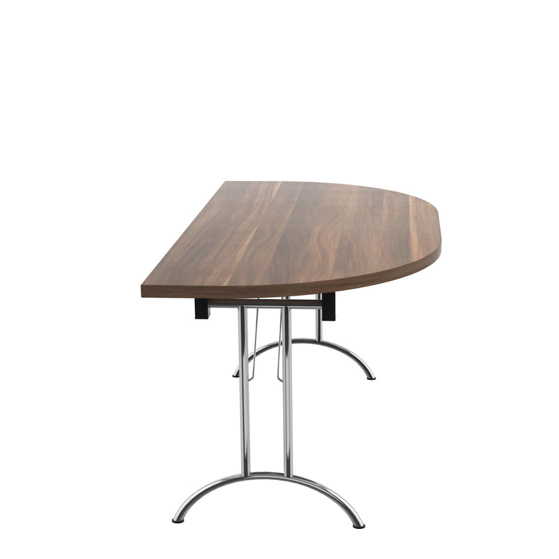 One Union D-End Folding Table - Walnut - NWOF