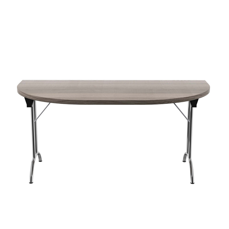 One Union D-End Folding Table - Grey Oak - NWOF