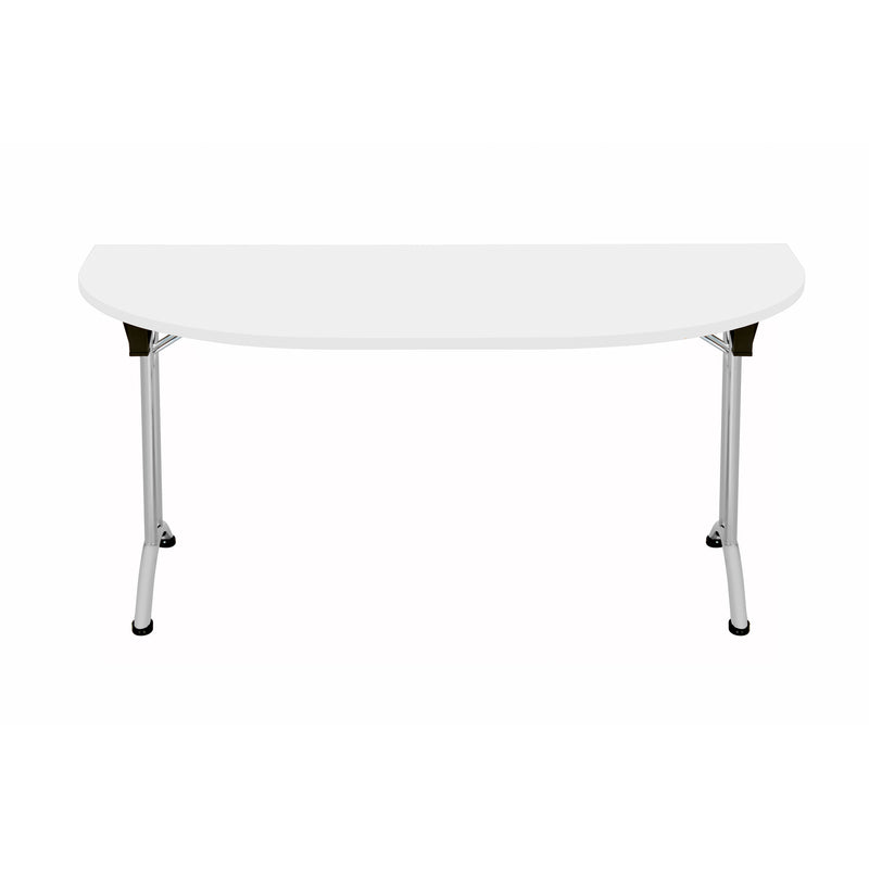 One Union D-End Folding Table - White - NWOF