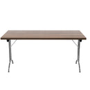 One Union Rectangular Folding Table - Walnut - NWOF
