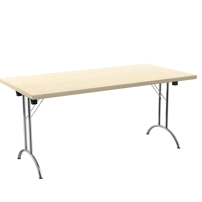 One Union Rectangular Folding Table - Maple - NWOF