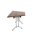One Union Trapezoidal Folding Table - Walnut - NWOF