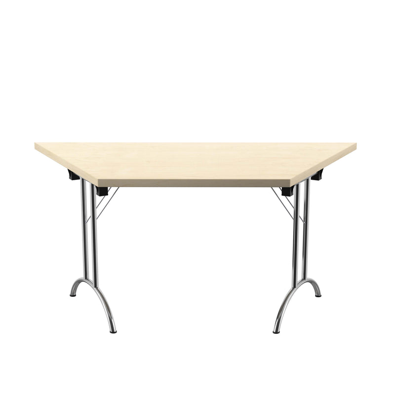 One Union Trapezoidal Folding Table - Maple - NWOF