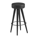 Oakland Stool - Black Faux Leather Seat Pad - NWOF