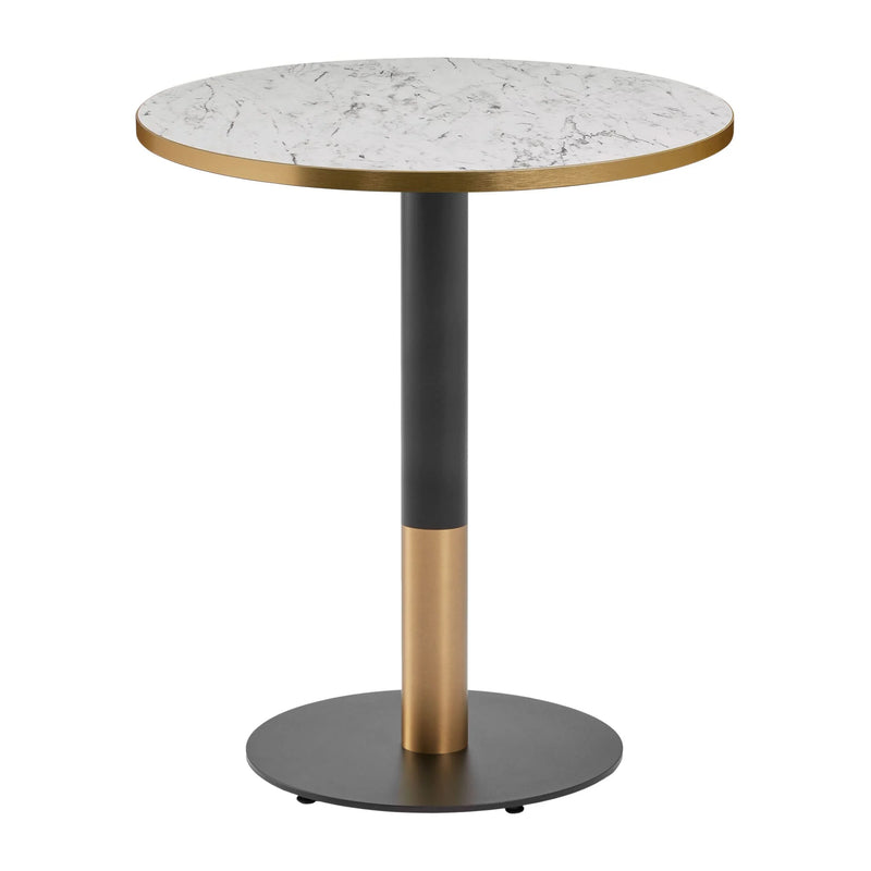 Omega Complete Dining Table - White Carrara Marble With Boston Sleek B ...