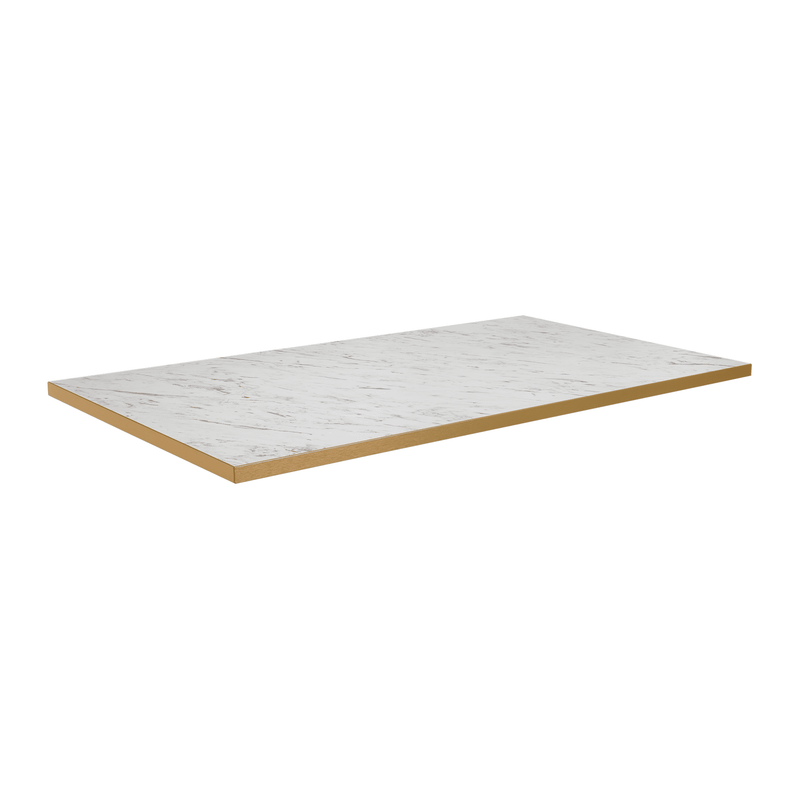 Omega Laminate Table Top - White Carrara Marble