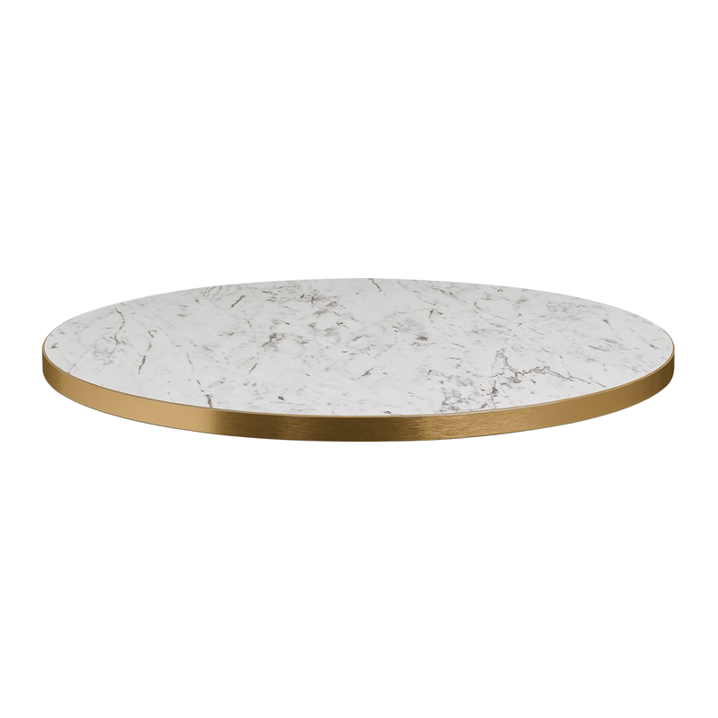 Omega Laminate Table Top - White Carrara Marble