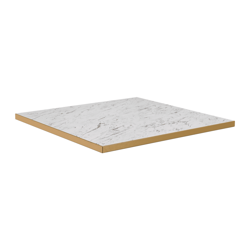 Omega Laminate Table Top - White Carrara Marble