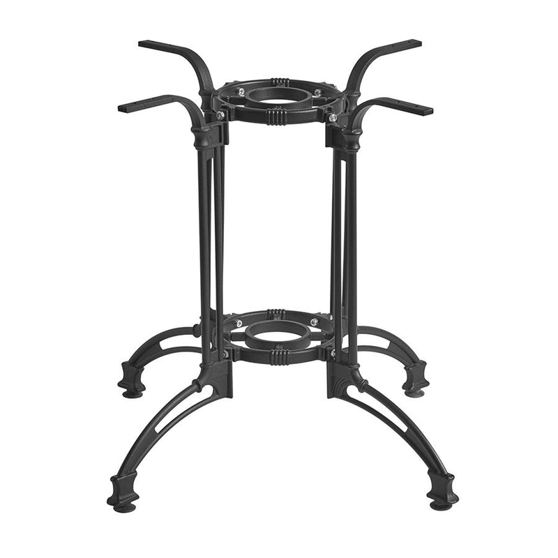 Orleans 4 Leg Large Dining Table Base - Black Aluminium - NWOF