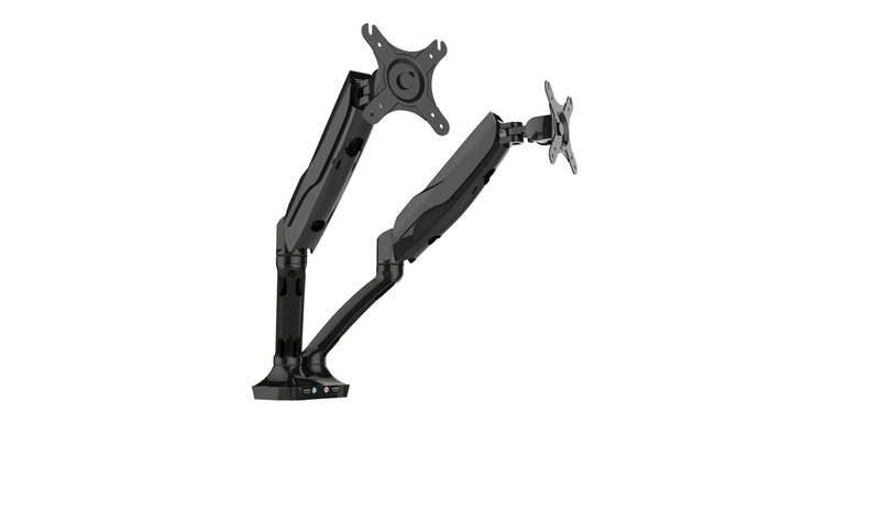 Black Pose Double Monitor Arms - NWOF