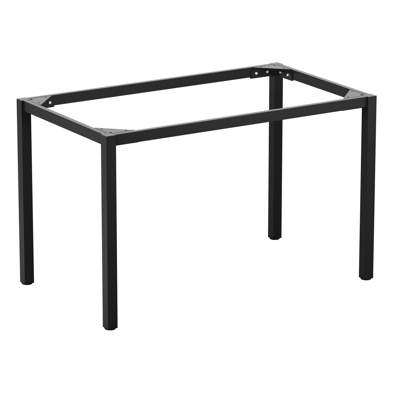 Paris 4 Leg 4 Seater Rectangular Dining Table Base - Black | NWOF